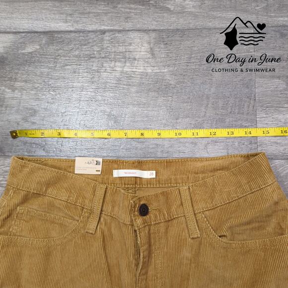 Levi's 94' Baggy Shaping Skinny Capri Corduroy Pants Size 28 (6) - Picture 3 of 6